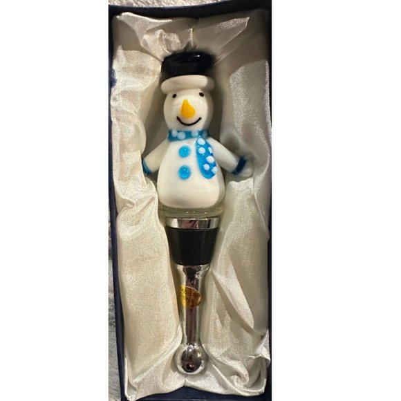 LSArts Handmade Snowman Bottle Stopper Cork Stopple - NEW - Picture 3 of 3